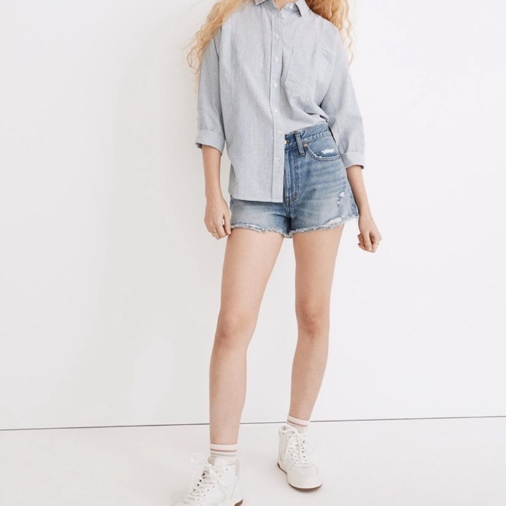 NWT madewell Relaxed Mid-Length Denim Shorts